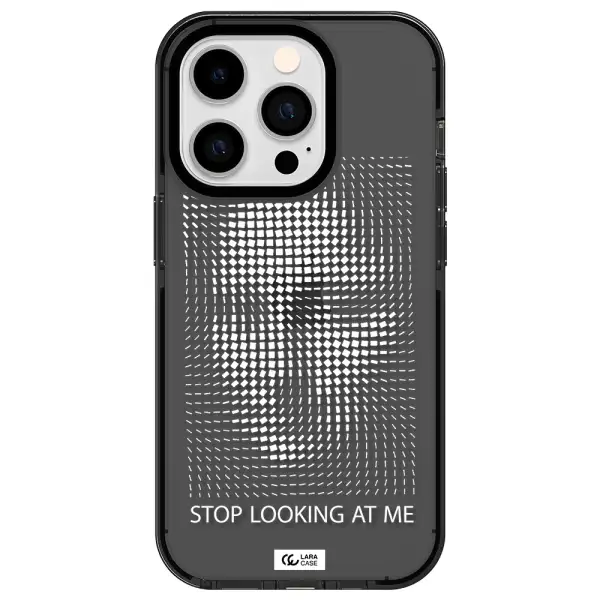 Stop Looking At Me Apple iPhone 14 pro impact Smoke Black Case