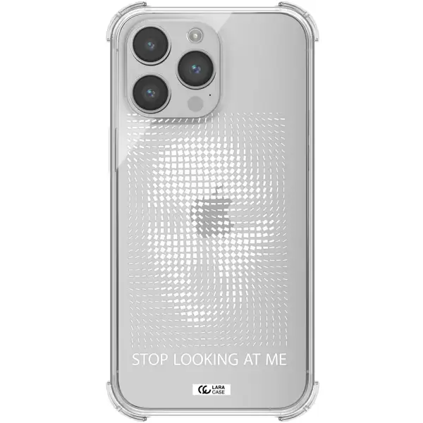 Stop Looking At Me Apple iPhone 14 pro max Clear PC Case