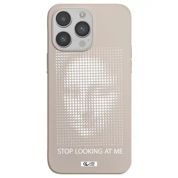 Stop Looking At Me Apple iPhone 14 pro max Silicone Stone Case