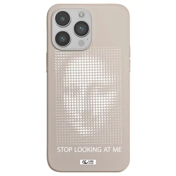 Stop Looking At Me Apple iPhone 14 pro Silicone Stone Case