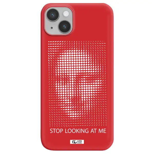 Stop Looking At Me Apple iPhone 14 Silicone Imperial Red Case