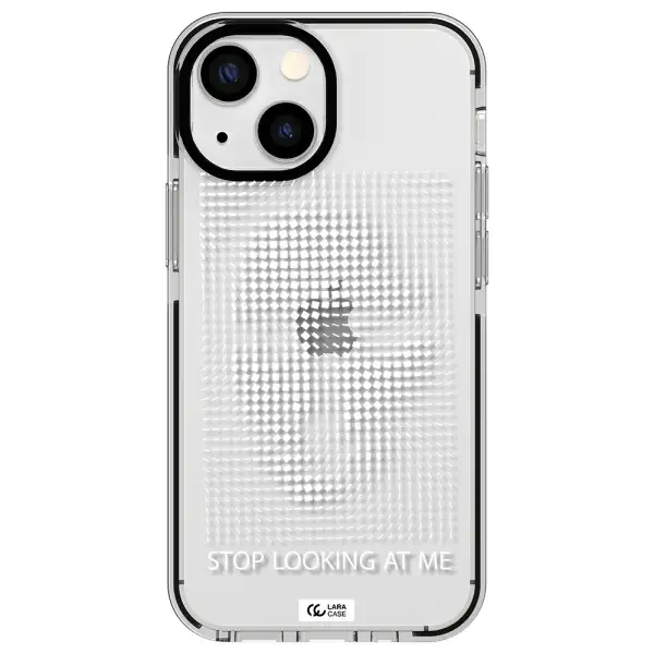 Stop Looking At Me Apple iPhone 15 impact black border Case