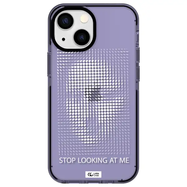 Stop Looking At Me Apple iPhone 15 impact Lilac Case