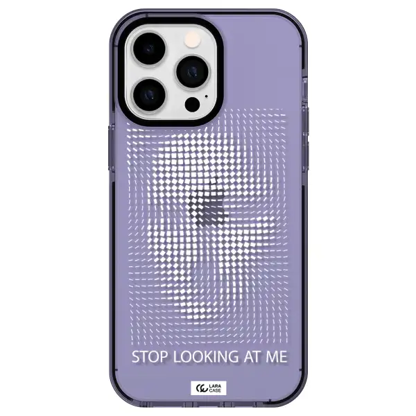 Stop Looking At Me Apple iPhone 15 Pro impact Lilac Case