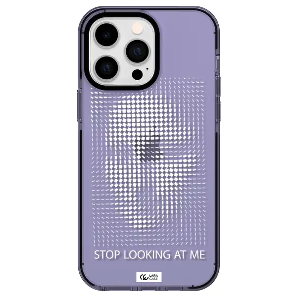Stop Looking At Me Apple iPhone 15 Pro Max impact Lilac Case