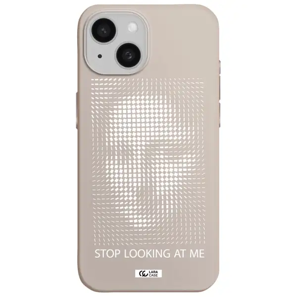 Stop Looking At Me Apple iPhone 15 Silicone Stone Case
