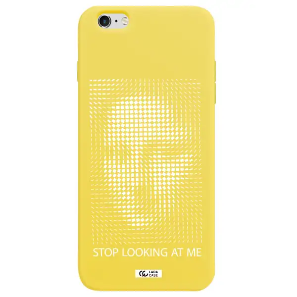 Stop Looking At Me Apple iPhone 6 plus Silicone canary yellow Case