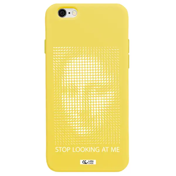 Stop Looking At Me Apple iPhone 6 Silicone canary yellow Case