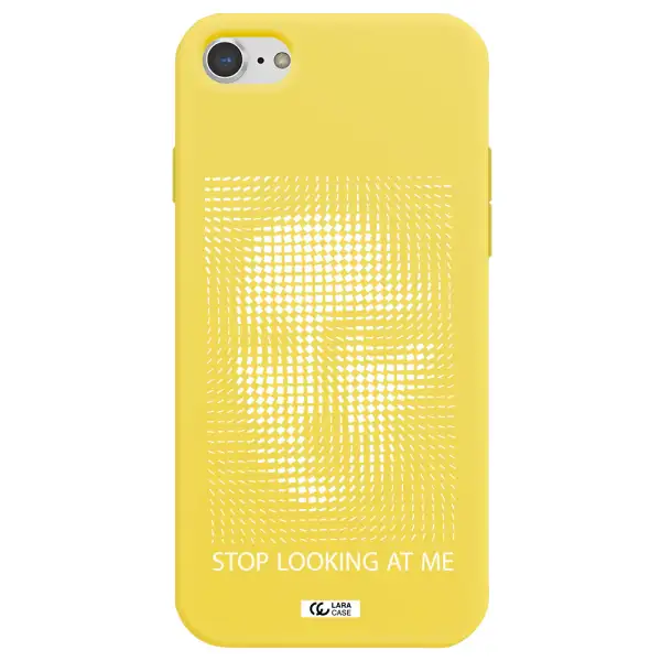 Stop Looking At Me Apple iPhone 7 Silicone canary yellow Case