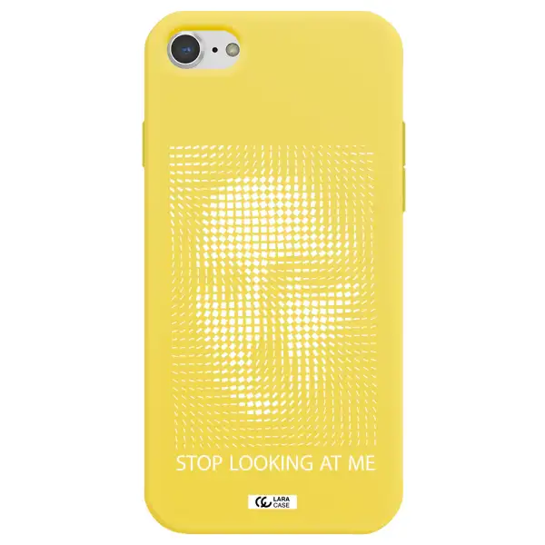 Stop Looking At Me Apple iPhone 8 Silicone canary yellow Case
