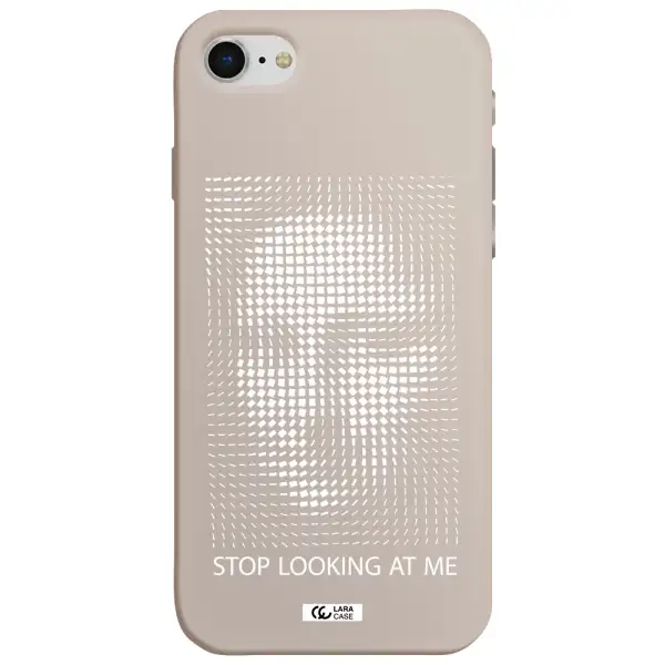 Stop Looking At Me Apple iPhone se 2020 Silicone Stone Case
