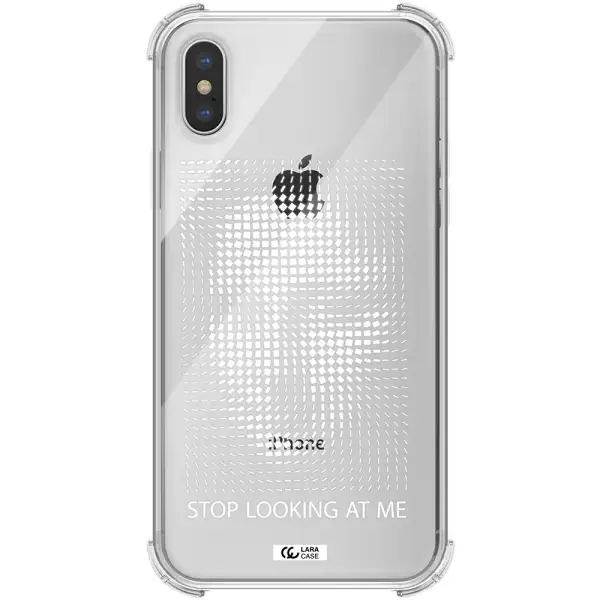 Stop Looking At Me Apple iPhone XS max Clear PC Case