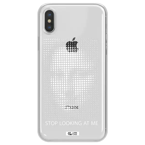 Stop Looking At Me Apple iPhone XS max Clear TPU Case