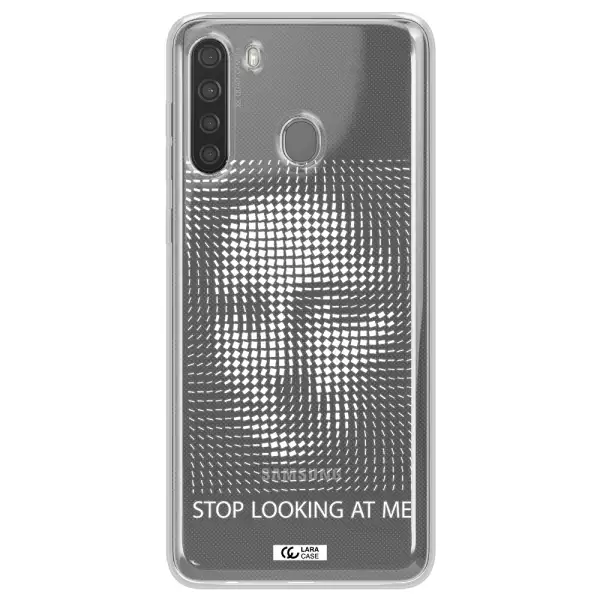 Stop Looking At Me Samsung A21 Clear TPU Case