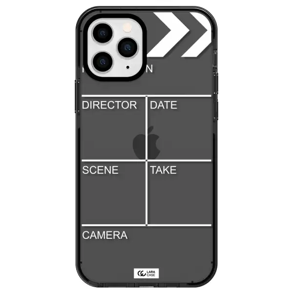 Clapperboard Apple iPhone 11 pro max impact Smoke Black Case