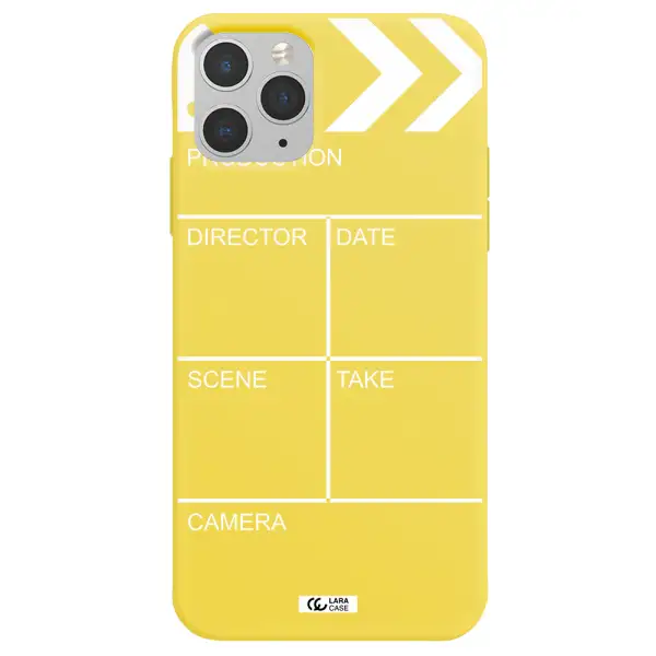 Clapperboard Apple iPhone 11 pro max Silicone canary yellow Case