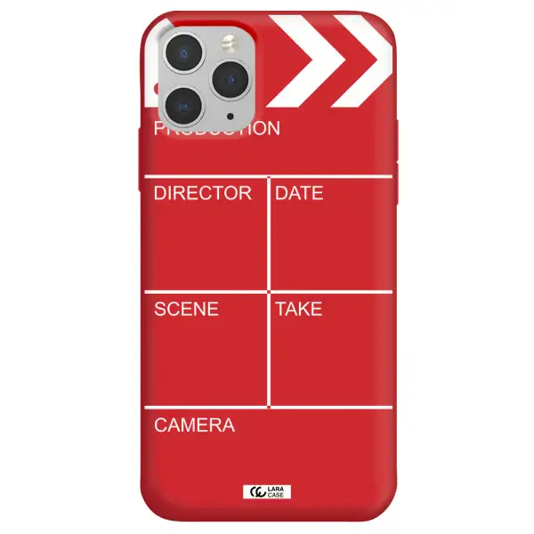 Clapperboard Apple iPhone 11 pro Silicone Imperial Red Case