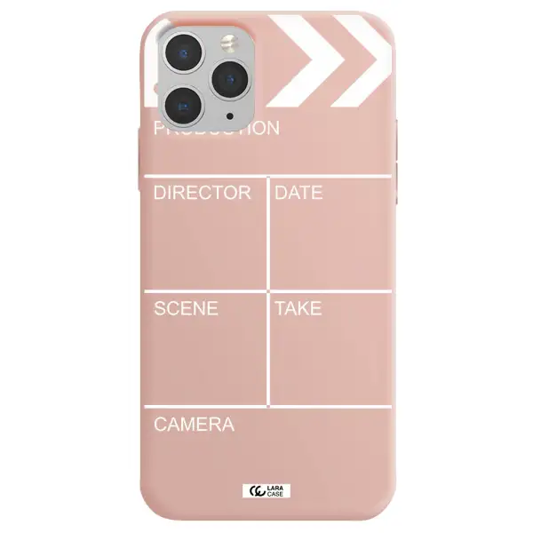 Clapperboard Apple iPhone 11 pro Silicone pastel pink Case