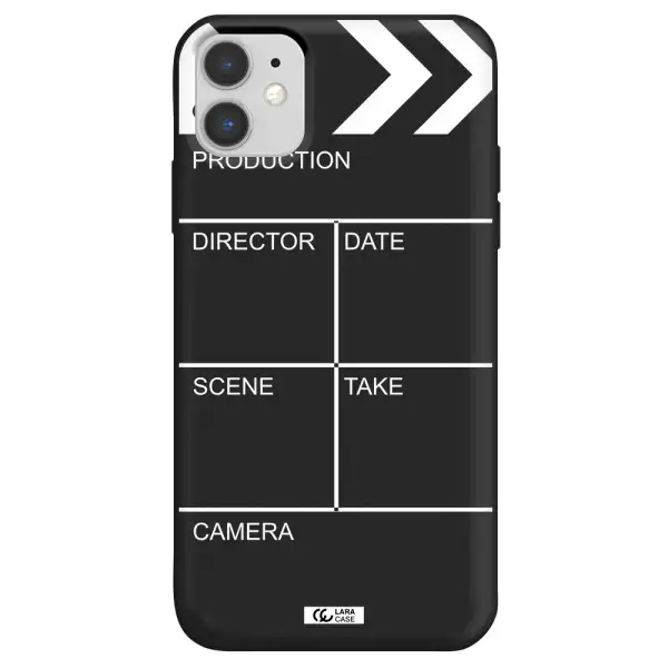 Clapperboard Apple iPhone 11 Silicone black Case