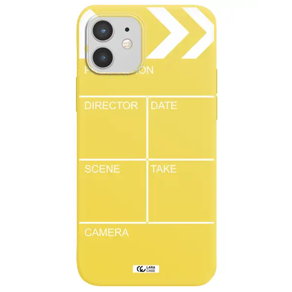 Clapperboard Apple iPhone 12 mini Silicone canary yellow Case