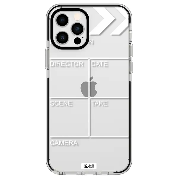 Clapperboard Apple iPhone 12 pro impact black border Case