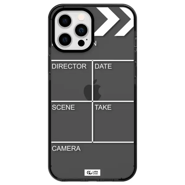 Clapperboard Apple iPhone 12 pro max impact Smoke Black Case