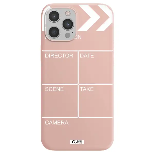 Clapperboard Apple iPhone 12 pro max Silicone pastel pink Case