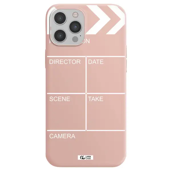 Clapperboard Apple iPhone 12 pro Silicone pastel pink Case