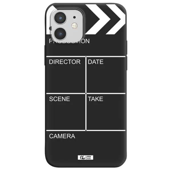 Clapperboard Apple iPhone 12 Silicone black Case