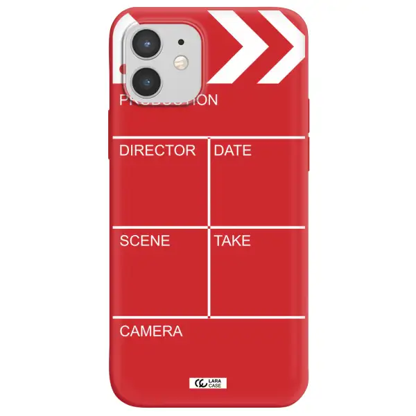 Clapperboard Apple iPhone 12 Silicone Imperial Red Case