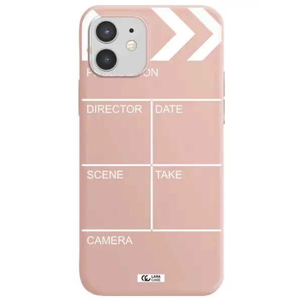 Clapperboard Apple iPhone 12 Silicone pastel pink Case