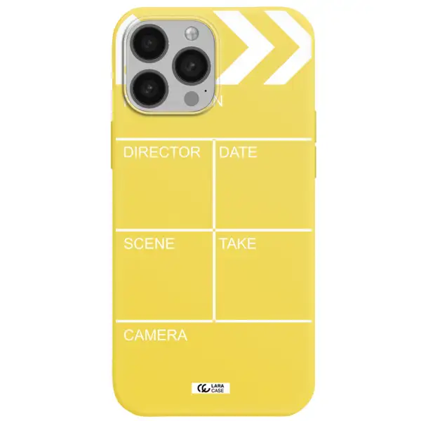 Clapperboard Apple iPhone 13 Pro Max Silicone canary yellow Case