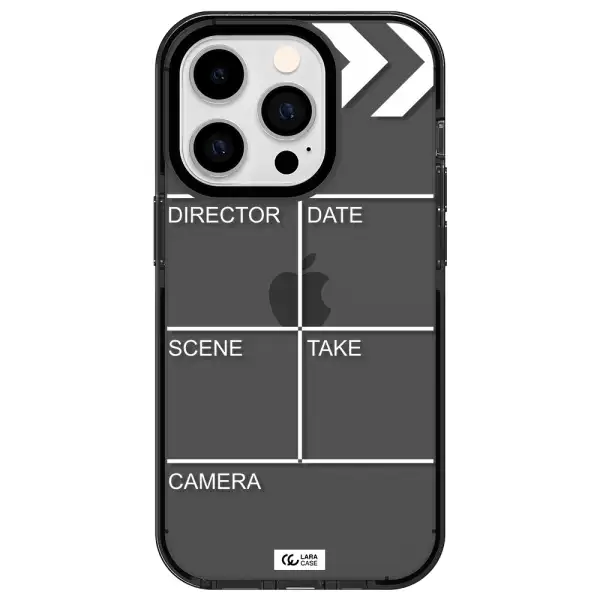 Clapperboard Apple iPhone 14 pro impact Smoke Black Case