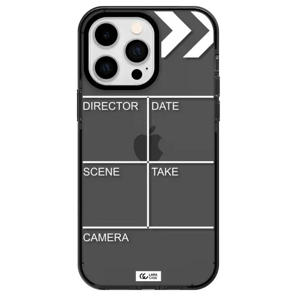 Clapperboard Apple iPhone 14 pro max impact Smoke Black Case