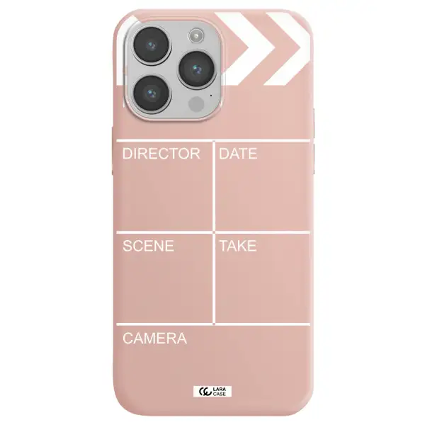 Clapperboard Apple iPhone 14 pro max Silicone pastel pink Case