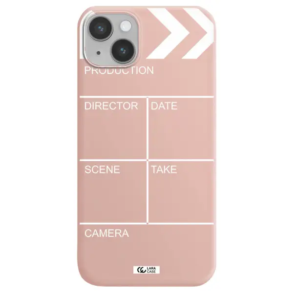 Clapperboard Apple iPhone 14 Silicone pastel pink Case