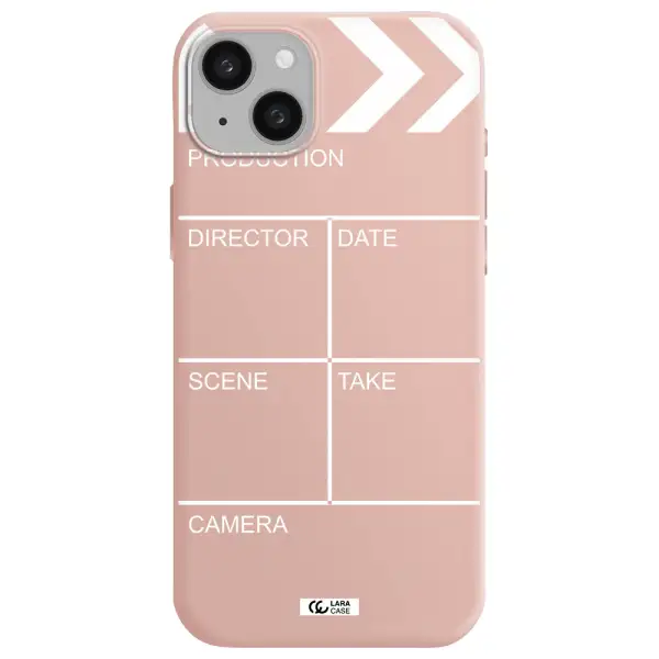 Clapperboard Apple iphone 15 plus Silicone pastel pink Case