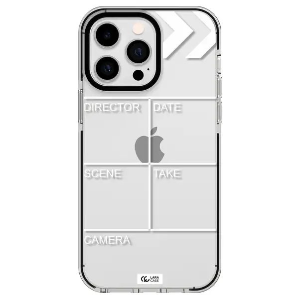 Clapperboard Apple iPhone 15 Pro Max impact black border Case