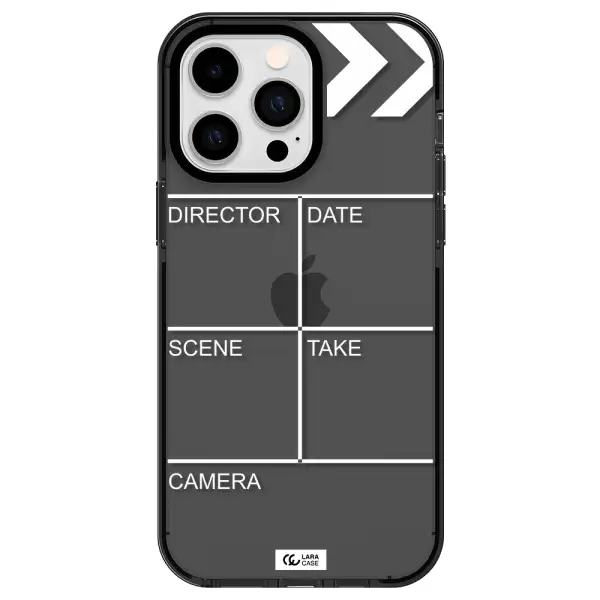 Clapperboard Apple iPhone 15 Pro Max impact Smoke Black Case