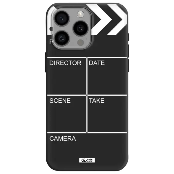 Clapperboard Apple Iphone 15 Pro max Silicone black Case