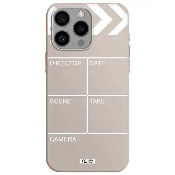 Clapperboard Apple Iphone 15 Pro max Silicone Stone Case