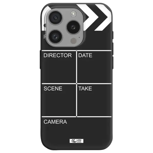 Clapperboard Apple Iphone 15 Pro Silicone Black Case