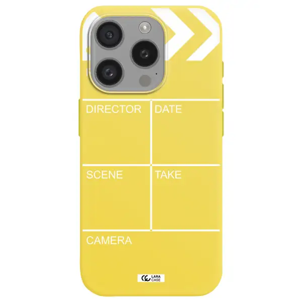 Clapperboard Apple Iphone 15 Pro Silicone Canary Yellow Case