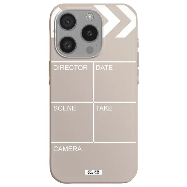 Clapperboard Apple Iphone 15 Pro Silicone Stone Case