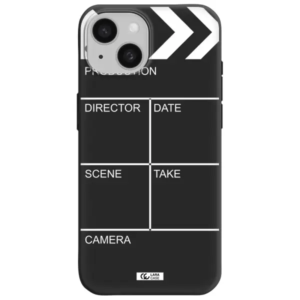 Clapperboard Apple iPhone 15 Silicone black Case