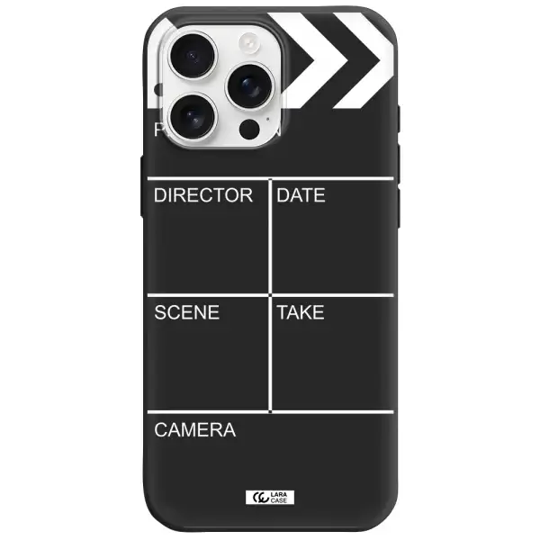 Clapperboard Apple Iphone 16 Pro Max Silicone Black Case