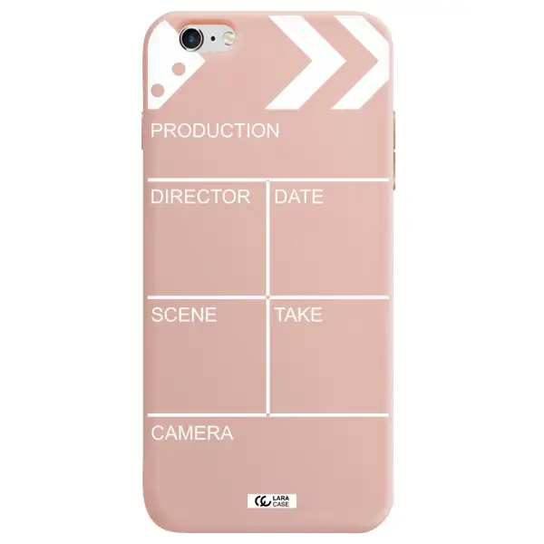 Clapperboard Apple iPhone 6 plus Silicone pastel pink Case