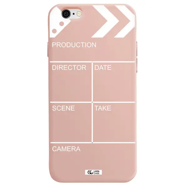 Clapperboard Apple iPhone 6 Silicone pastel pink Case