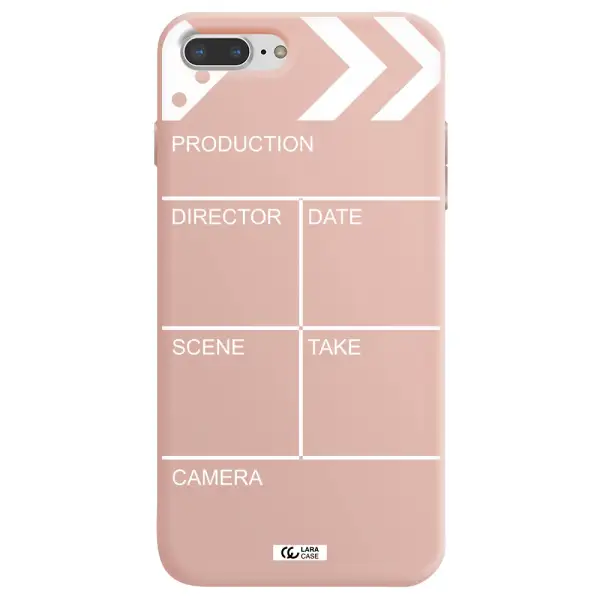 Clapperboard Apple iPhone 7 plus Silicone pastel pink Case