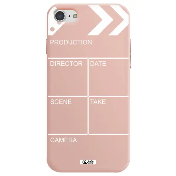 Clapperboard Apple iPhone 7 Silicone pastel pink Case